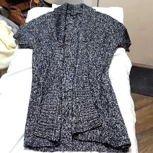 White House Black Market  Black and White Cardigan Sweater Size S